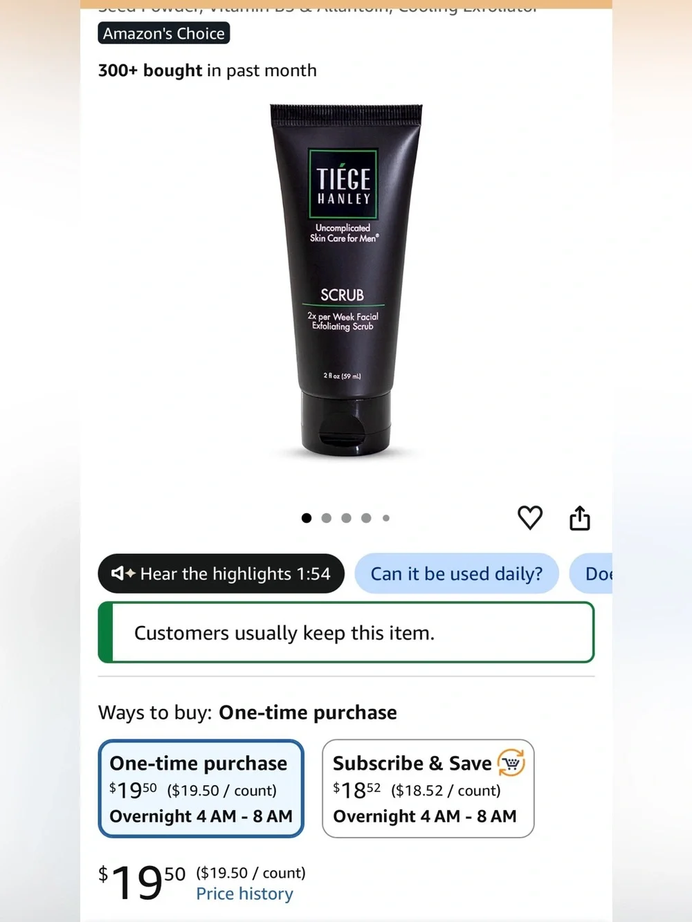 Tiege Hanley Daily Wash & Exfoliating Scrub Duo - new in boxes